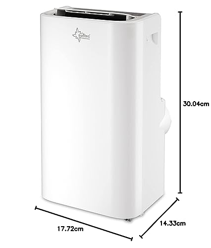 SUNTEC Coolfixx 12000 BTU Aire Acondicionado Móvil Silencioso con App para Habitaciones hasta 60 m²