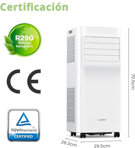 COMFEE Aire Acondicionado Portátil 9000 BTU (2300 Frigorías) - App Control, Bajo Consumo, Kit Ventana
