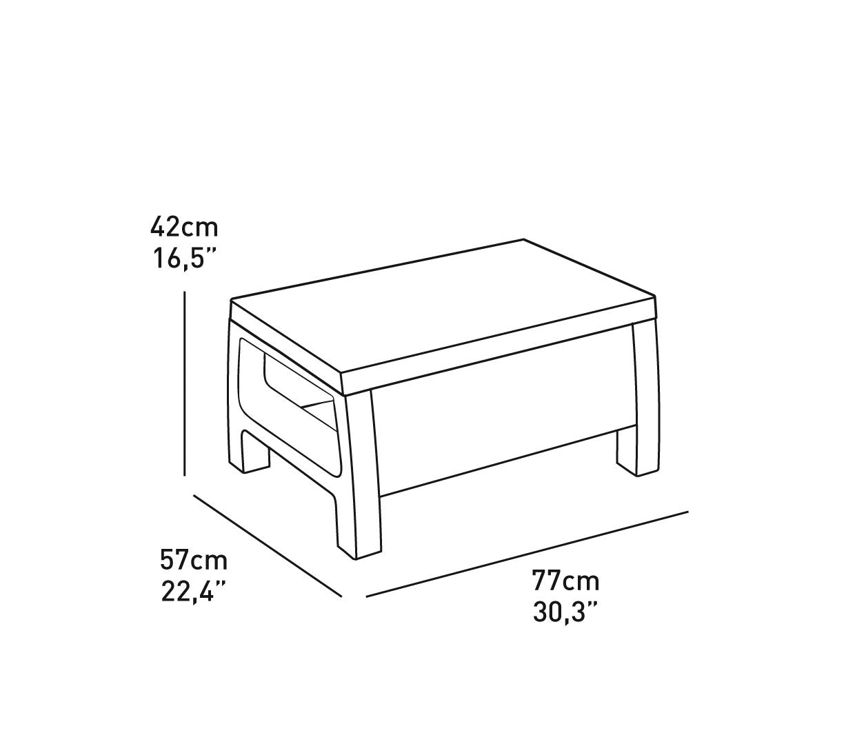 Keter Corfu Set Jardín 4 Plazas + Mesa, Cojines, Ratán Plano Marrón