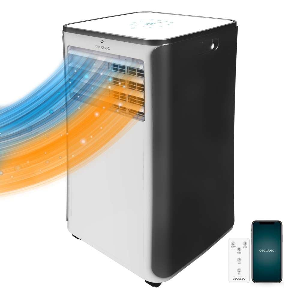 Cecotec ForceClima 9500 Aire Acondicionado Portátil 9000 BTU Bomba de Calor Wifi LED 25m²