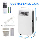 SereneLife Aire Acondicionado Portátil 12000 BTU Silencioso 3 en 1 con Mando y Kit de Ventana, Silencioso