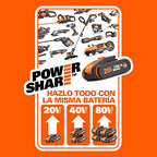WORX WG749E Nitro Cortacésped 40V 46cm, Tracción, Mulching, 7 Alturas, 2 Baterías