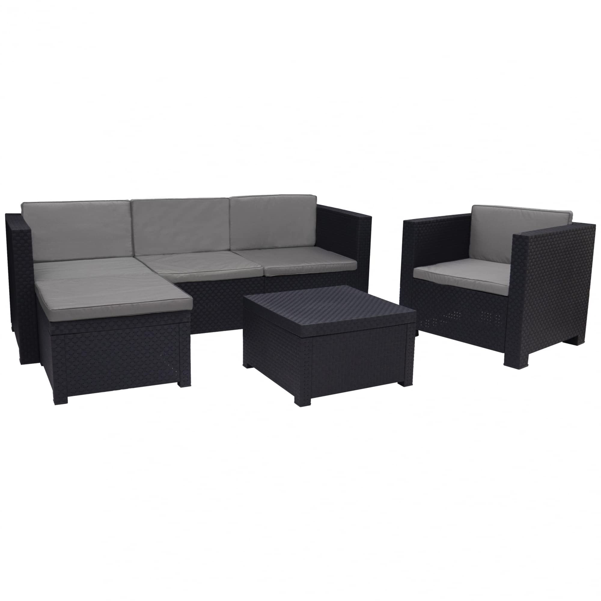 Shaf Manhattan Set Jardín Grafito, Materiales Reciclados, Fabricado España