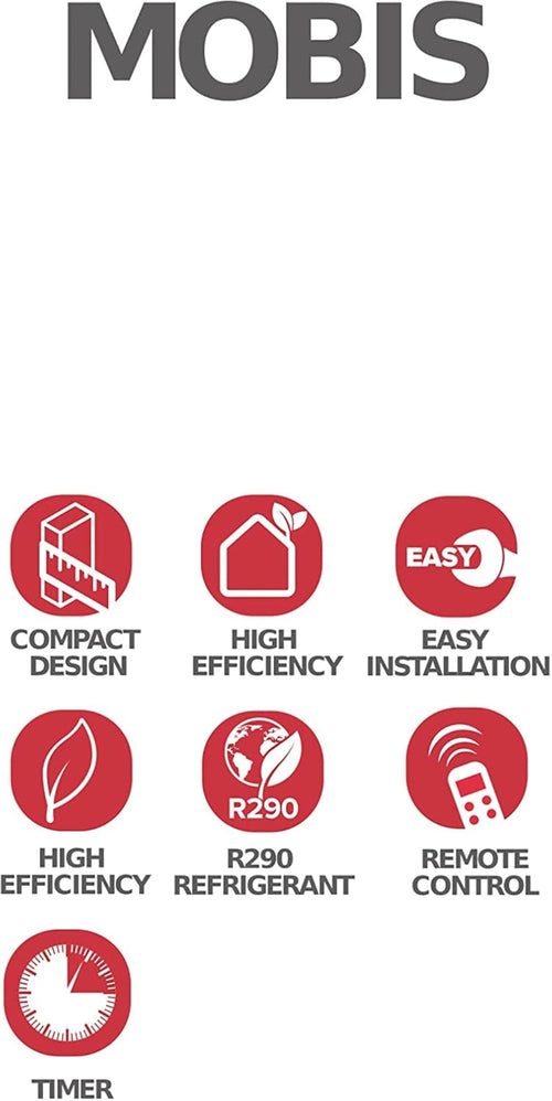 Ariston Mobis 10 Aire Acondicionado Portátil - Silencioso, Mando, Eficiencia A+, Blanco (Instalación España)