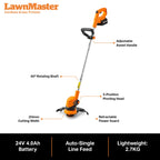 Lawnmaster OcuMow Robot Cortacésped Sin Cables 200-300m², 2 Baterías, Bajo Ruido