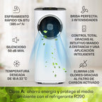 Klarstein Kraftwerk Smart 12K Aire Acondicionado Portátil 12000 BTU con App, Alexa y Temporizador