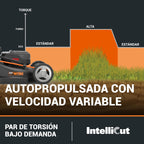 WORX WG749E Nitro Cortacésped 40V 46cm, Tracción, Mulching, 7 Alturas, 2 Baterías