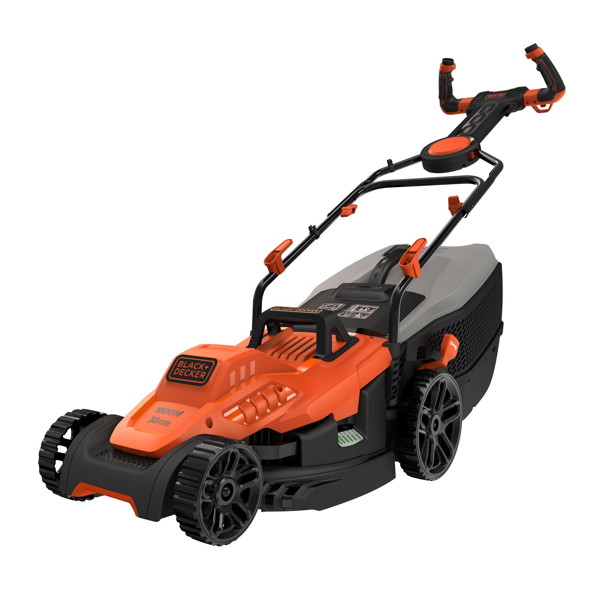 BLACK+DECKER BEMW471ES Cortacésped Eléctrico 1600W 38cm, 6 Alturas