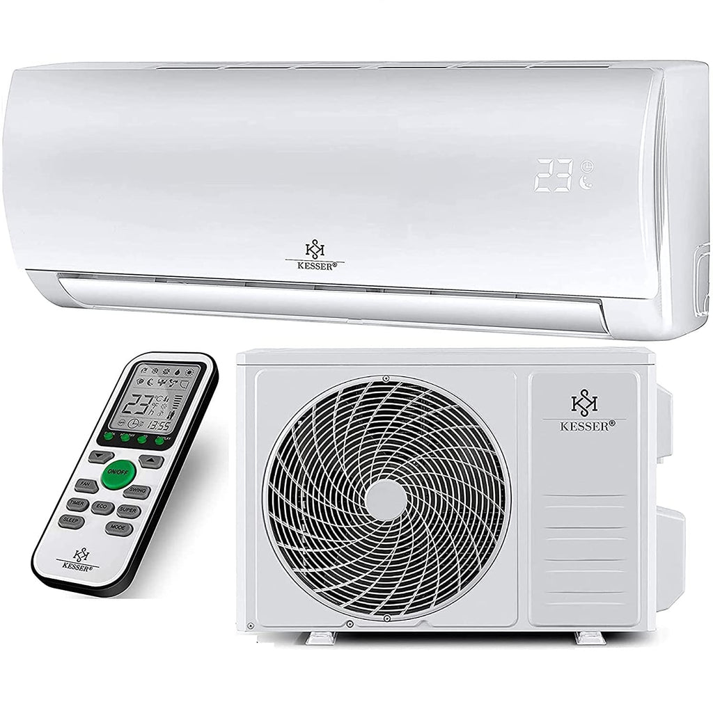 KESSER Aire Acondicionado Split 12000 BTU - WiFi/App, R32, LCD, Mando, 3400W