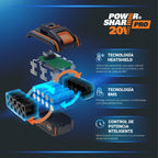 WORX WG749E Nitro Cortacésped 40V 46cm, Tracción, Mulching, 7 Alturas, 2 Baterías