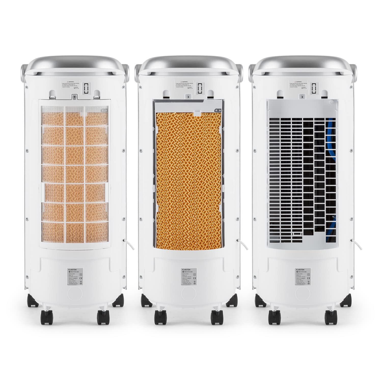 Klarstein Aire Acondicionado Portátil 4 en 1 Silencioso con Humidificador, Purificador y Ventilador