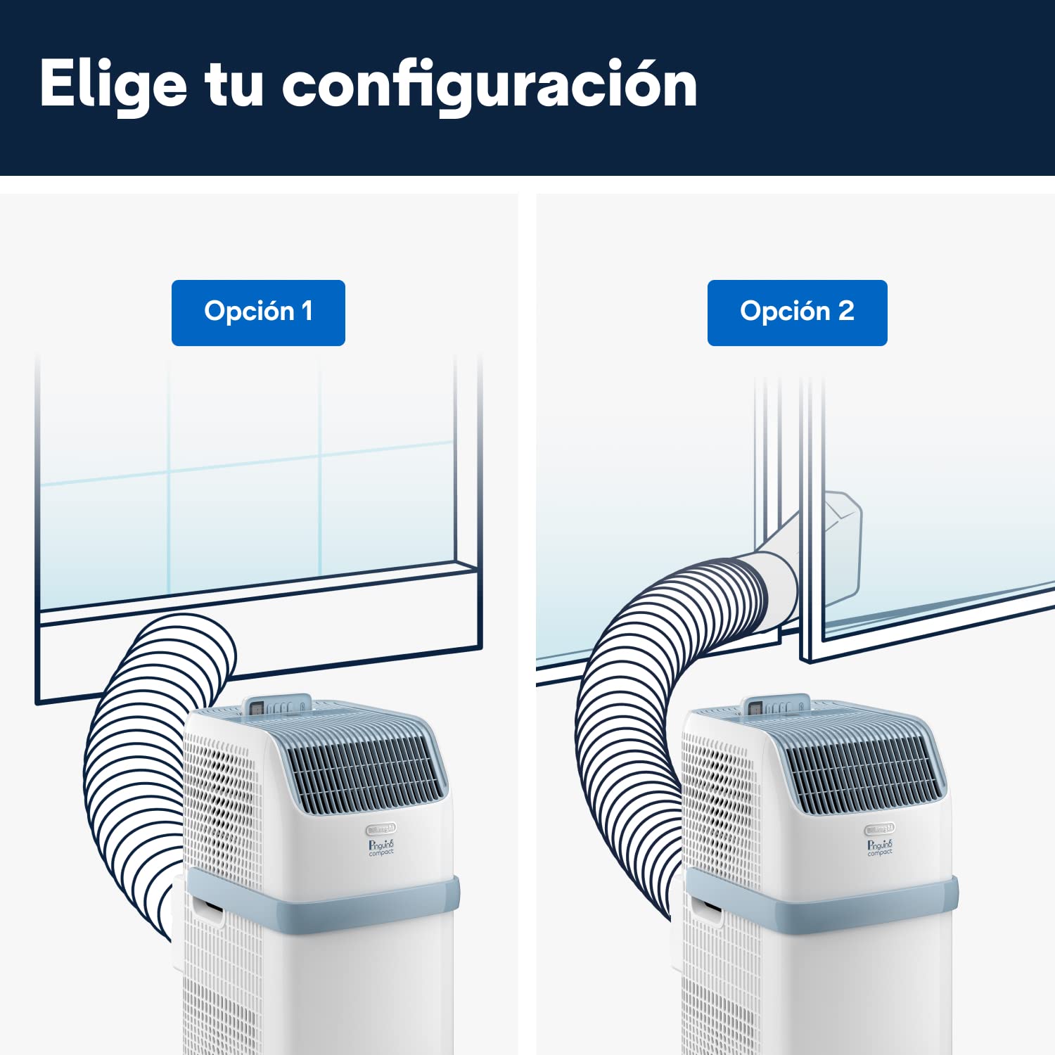 De'Longhi Pinguino PAC ES72 Aire Acondicionado Portátil 8300 BTU 2,1 kW Deshumidificador