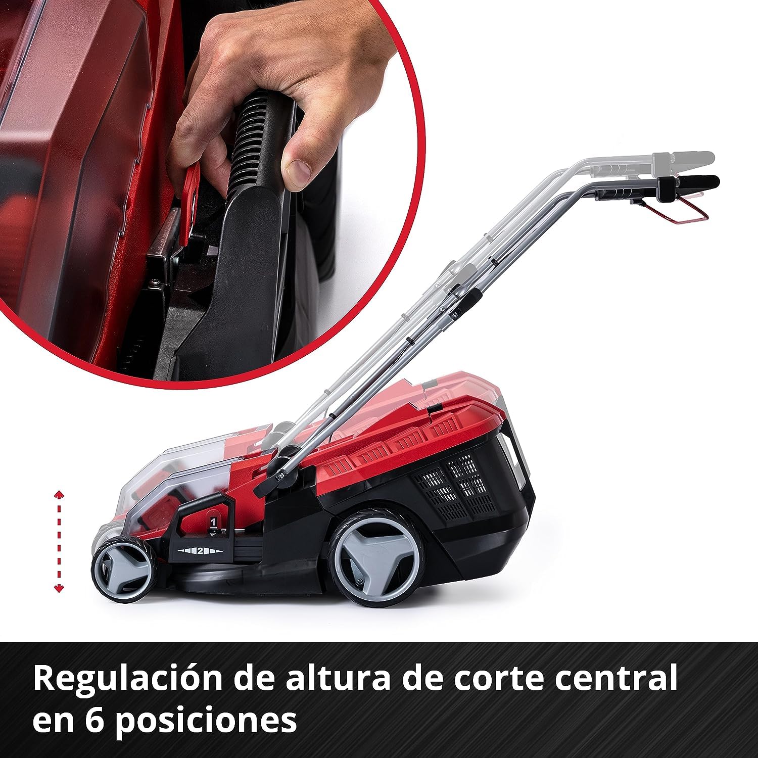Einhell GE-CM 36/36 Li Kit Cortacésped Batería 36cm 400m², Brushless, 40L, 2 Baterías