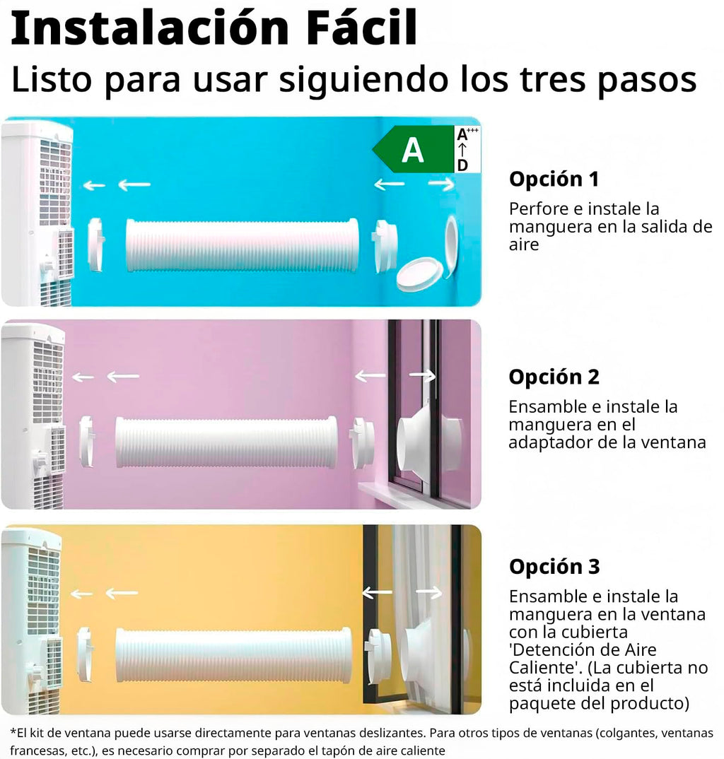 COMFEE Breezy Cool Pro Aire Acondicionado Portátil 7000 BTU con App y Kit de Ventana