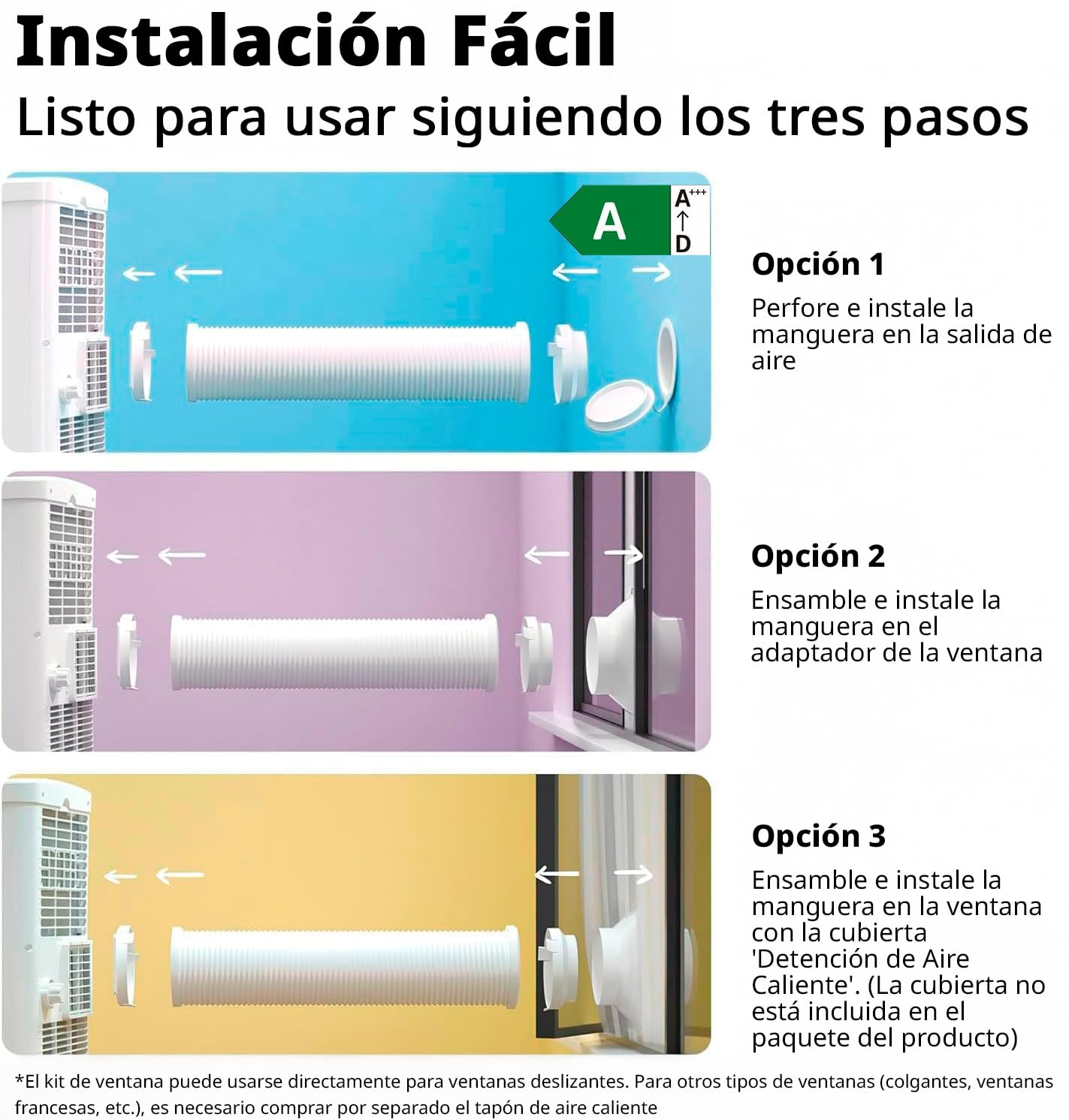 COMFEE Breezy Cool Pro Aire Acondicionado Portátil 7000 BTU con App y Kit de Ventana