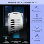 Klarstein Aire Acondicionado Portátil 4 en 1 Silencioso con Humidificador, Purificador y Ventilador