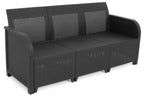 KETER Set Jardín Sanremo: 2 Sillones + Sofá 3 Plazas + Mesa Aux, Resina Ratán