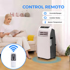 SereneLife Aire Acondicionado Portátil 9000 BTU Calefacción y Deshumidificador con Mando