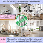 Klarstein Aire Acondicionado Portátil 4 en 1 Silencioso con Humidificador, Purificador y Ventilador