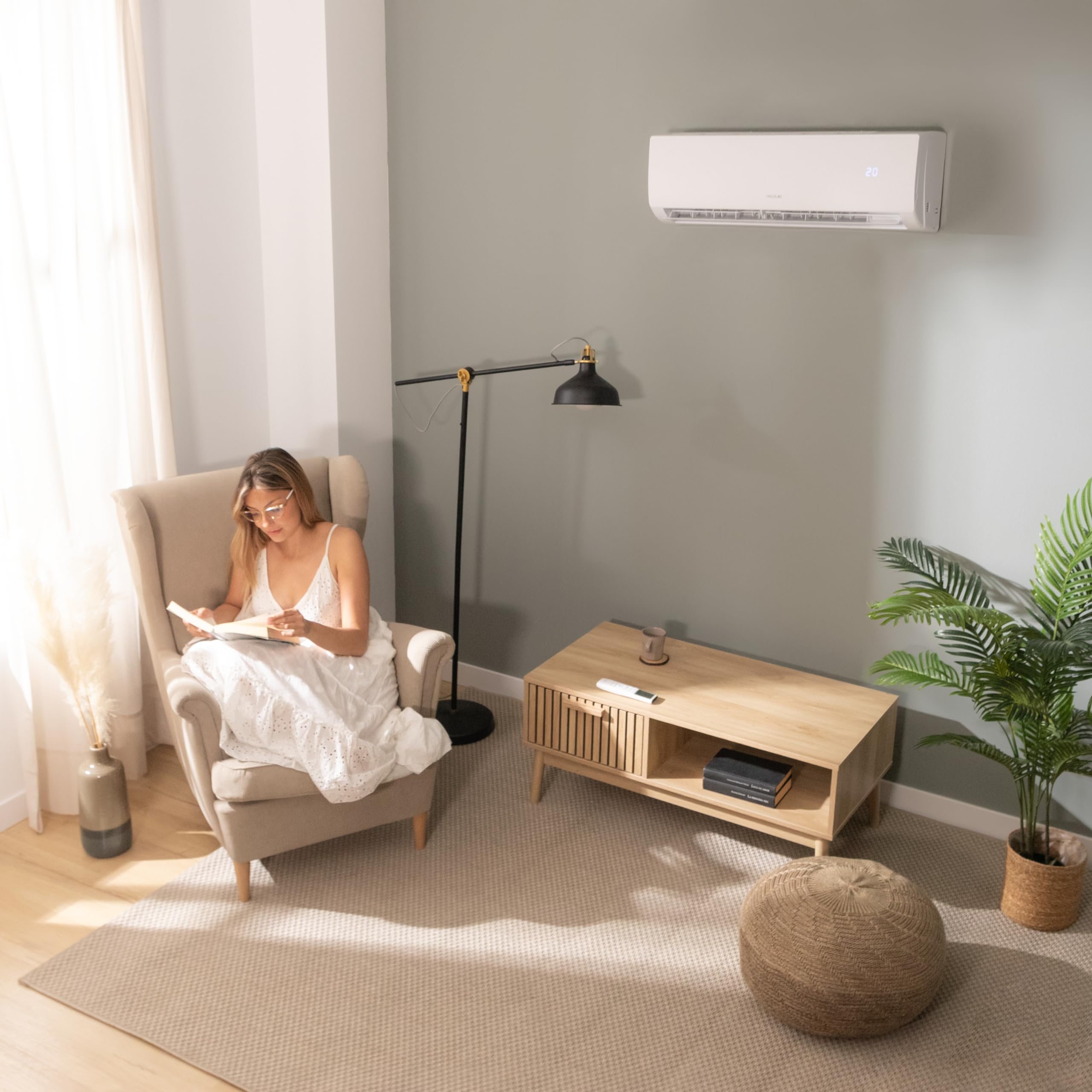 Cecotec AirClima 12000 Aire Acondicionado Split - SmartFresh, Inverter, Bomba Calor, WiFi, 22m²