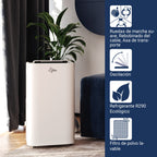 SUNTEC Coolfixx 12000 BTU Aire Acondicionado Móvil Silencioso con App para Habitaciones hasta 60 m²