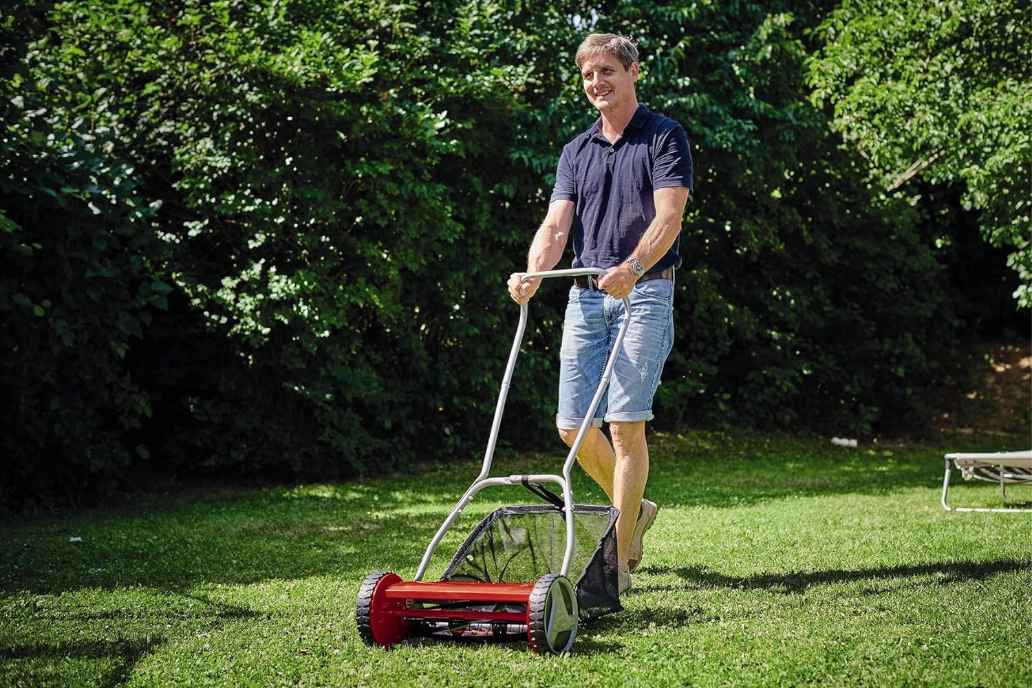 Einhell GC-HM 400 Cortacésped Manual 250m², 5 Cuchillas, 4 Niveles, 27L