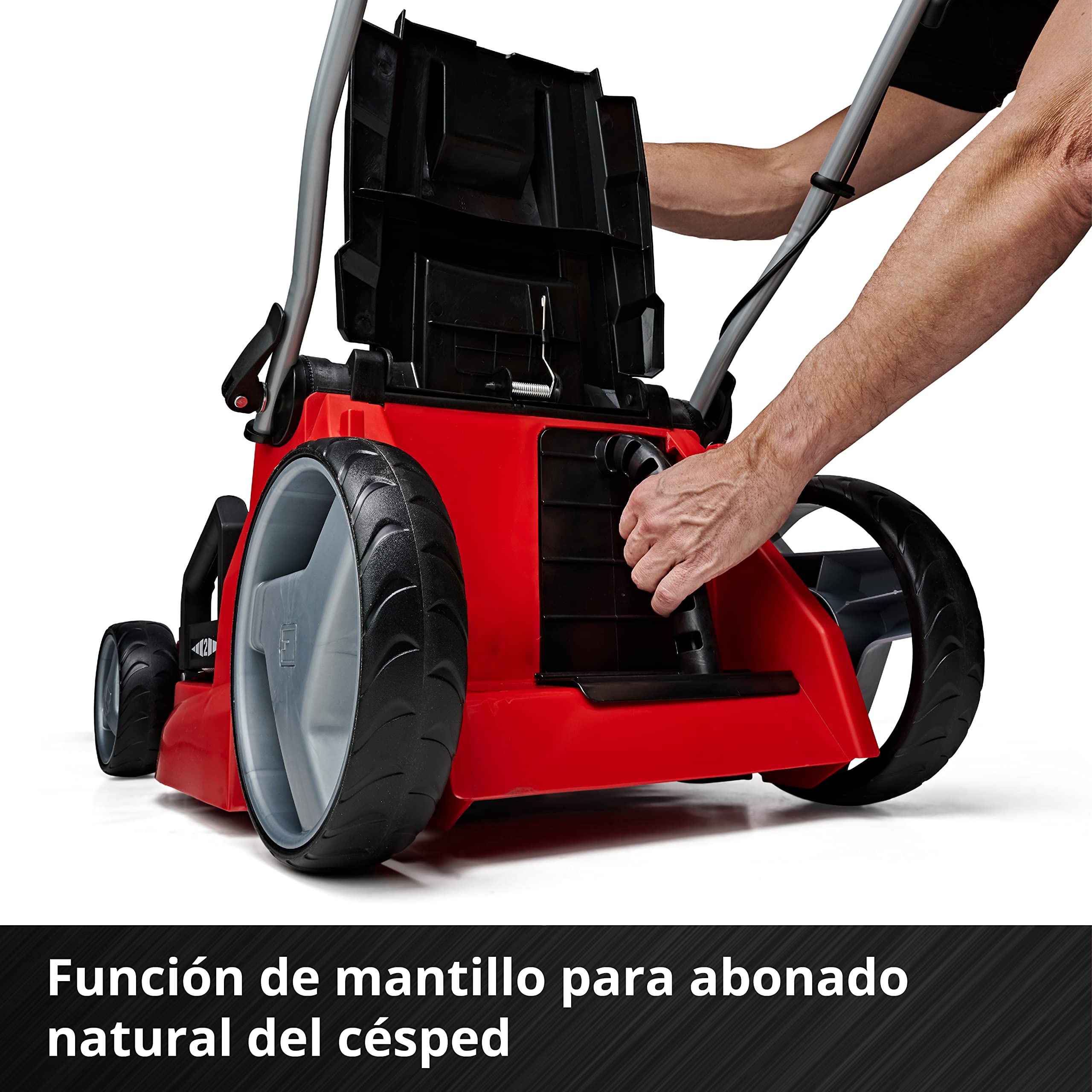 Einhell GE-CM 43 Li M Kit Cortacésped Batería 43cm 600m², Mulching, 63L, 2 Baterías