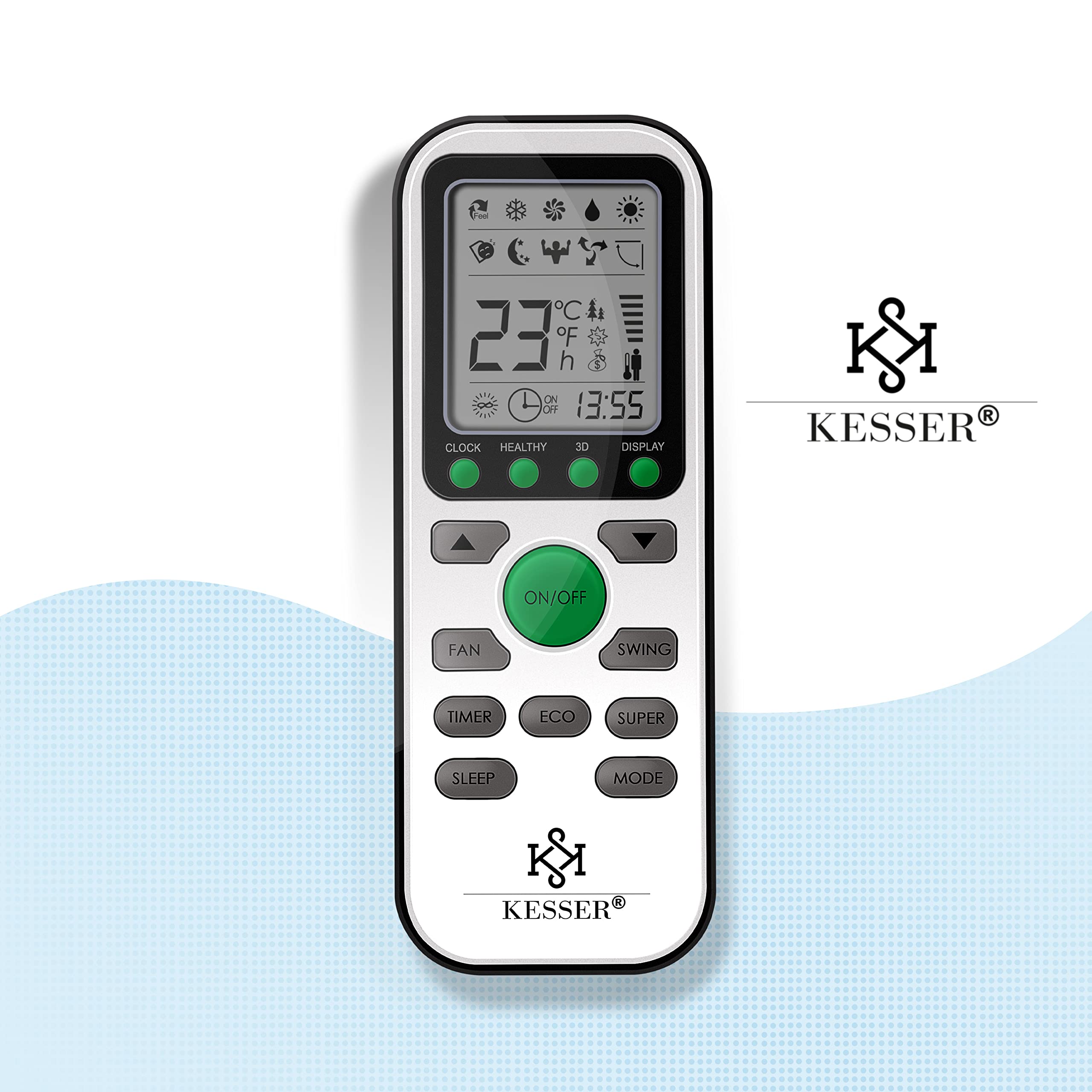 KESSER Aire Acondicionado Split 12000 BTU - WiFi/App, R32, LCD, Mando, 3400W