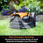 Lawnmaster OcuMow Robot Cortacésped Sin Cables 200-300m², 2 Baterías, Bajo Ruido