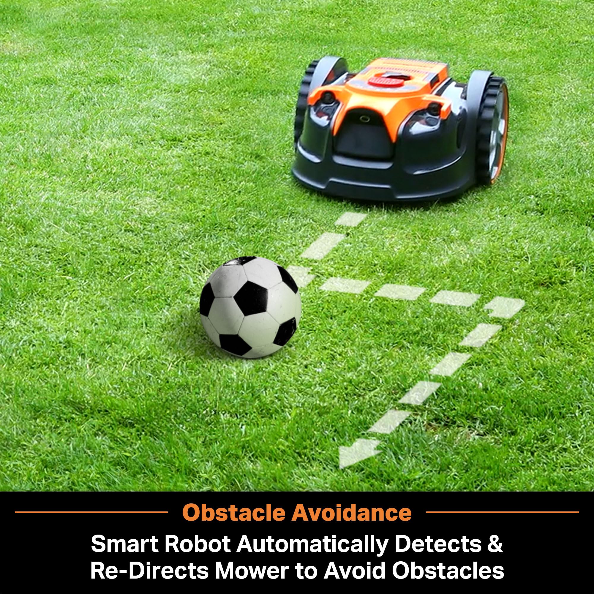 Lawnmaster OcuMow Robot Cortacésped Sin Cables 200-300m², 2 Baterías, Bajo Ruido