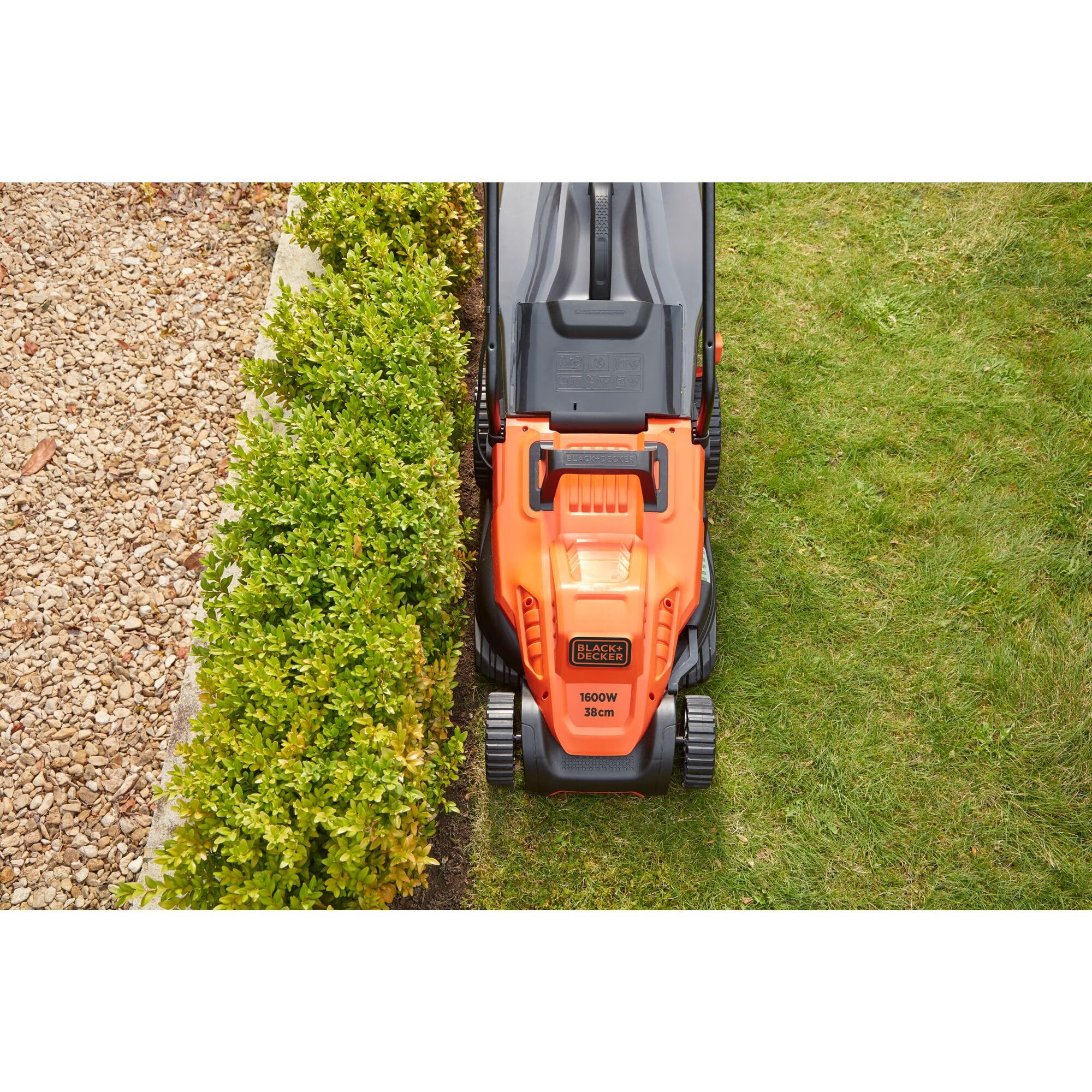 BLACK+DECKER BEMW471ES Cortacésped Eléctrico 1600W 38cm, 6 Alturas