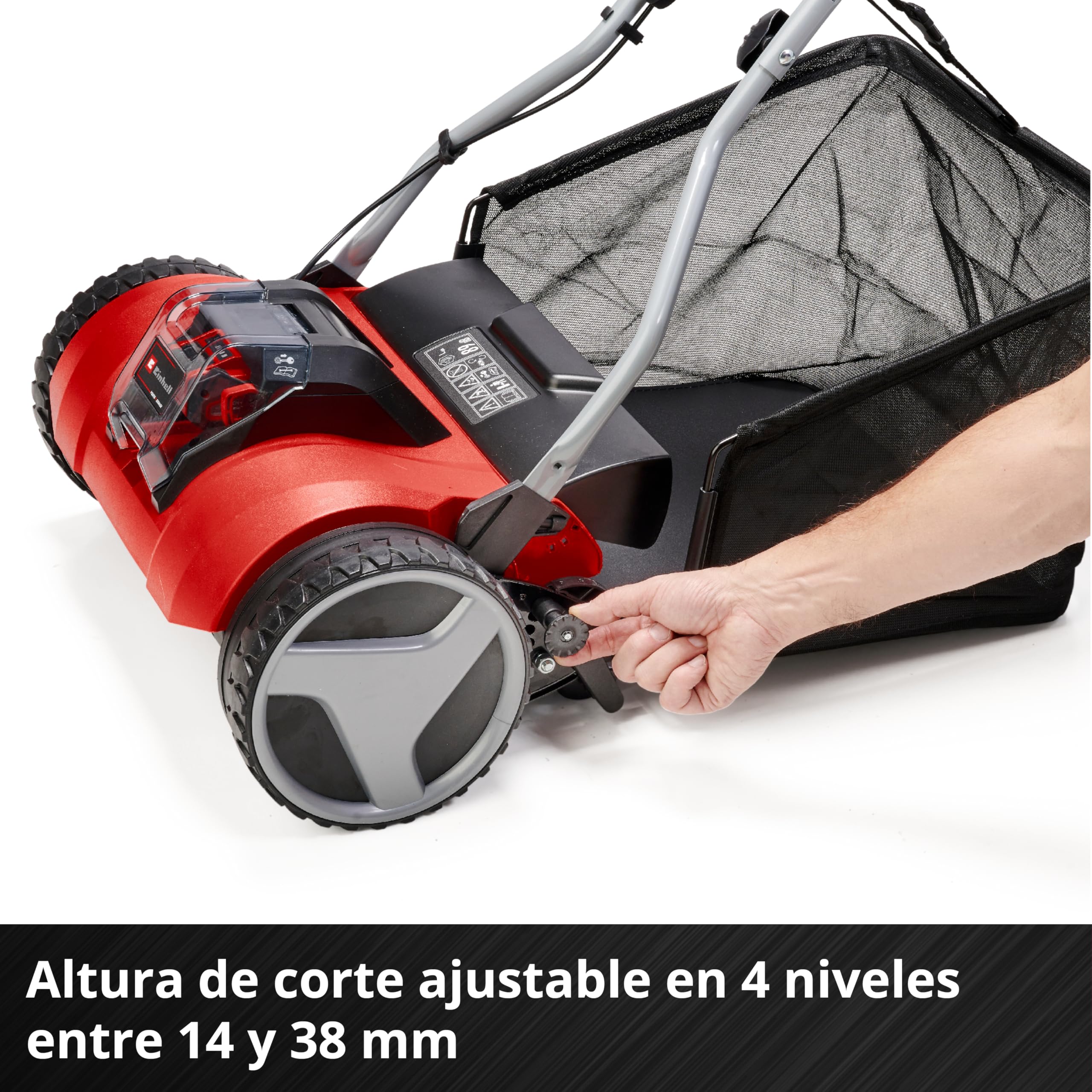 Einhell GE-HM 18/38 Li Solo Cortacésped Manual Batería 38cm, 5 Cuchillas