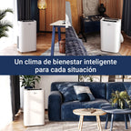 SUNTEC Coolfixx 12000 BTU Aire Acondicionado Móvil Silencioso con App para Habitaciones hasta 60 m²