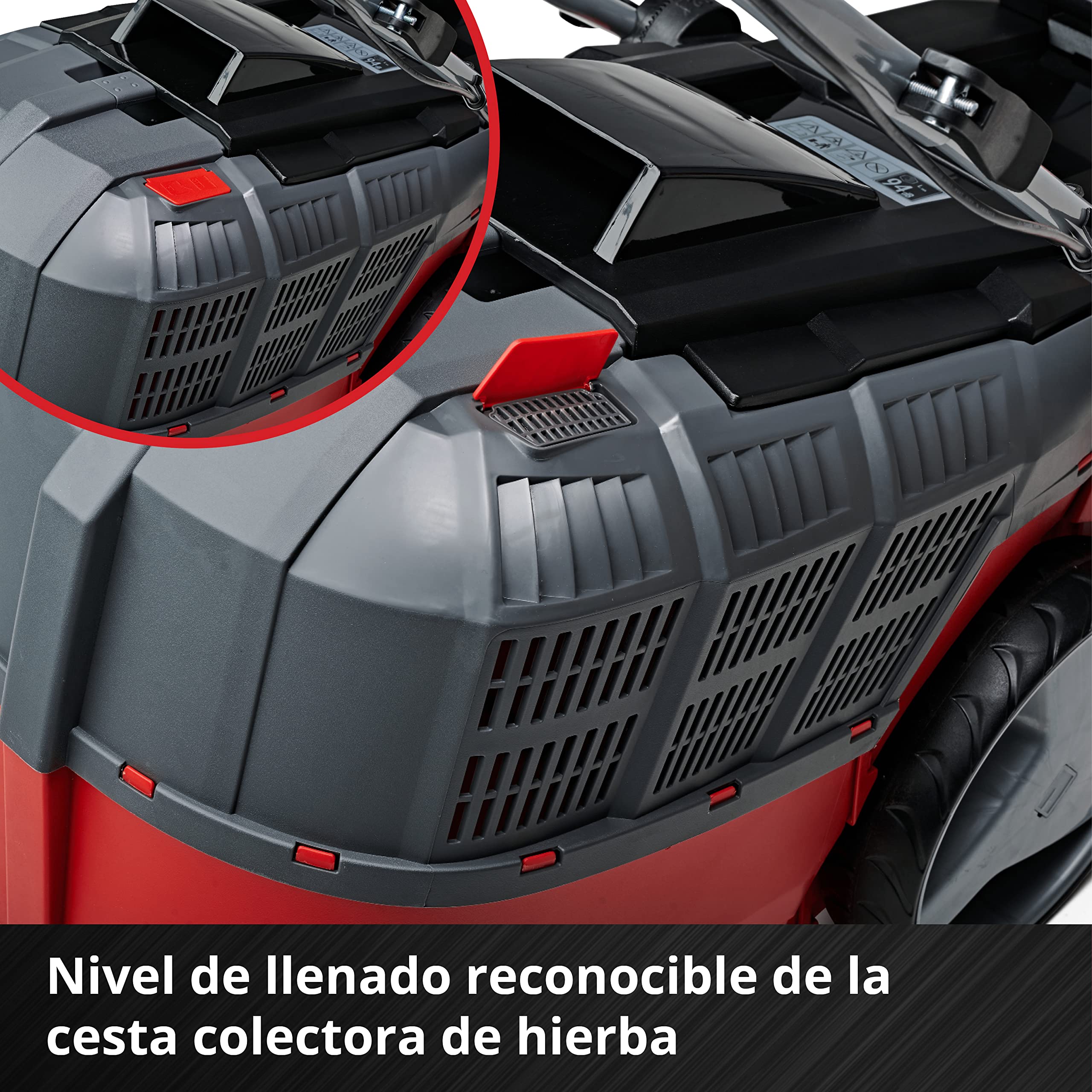Einhell GE-CM 43 Li M Kit Cortacésped Batería 43cm 600m², Mulching, 63L, 2 Baterías