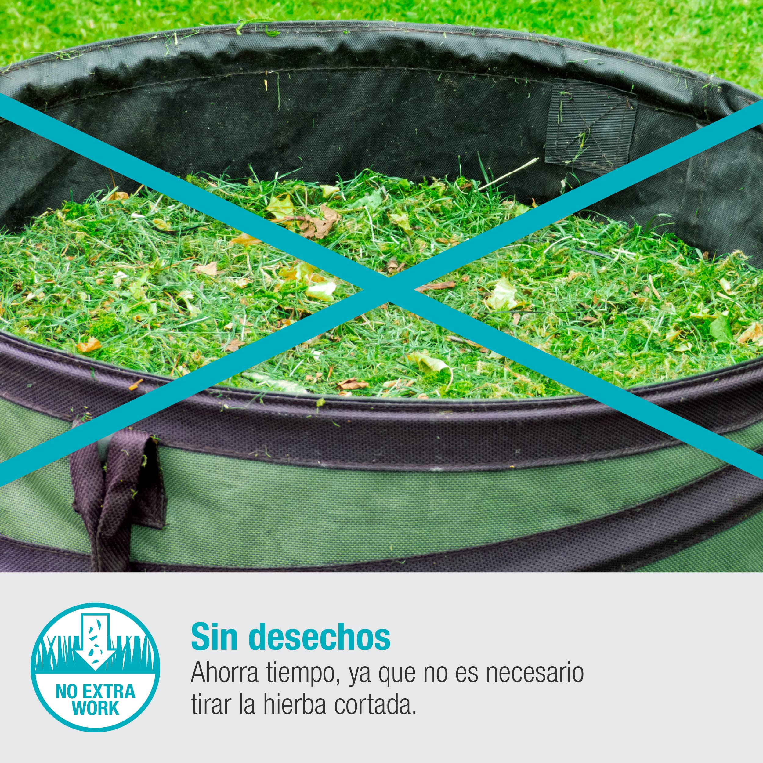 Gardena HandyMower 22/18V P4A Cortacésped Manual Batería 50m², Incl. Batería